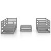 vidaXL 6-tlg. Garten-Lounge-Set Grau Massivholz Kiefer