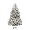 vidaXL K&uuml;nstlicher Weihnachtsbaum Gr&uuml;n und Wei&szlig; 210 cm PVC und Metall