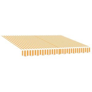 vidaXL Markisenersatzstoff Gelb und Wei&szlig; 235 x 195 cm Polyester