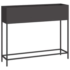 vidaXL Hochbeet Gartenpflanzer Schwarz 100 x 26 x 82 cm Stahl