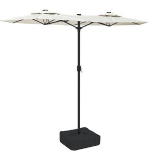 vidaXL Doppel-Sonnenschirm Sandwei&szlig; 316x145 cm