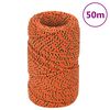 vidaXL Bootsseil Orange 2 mm 50 m Polypropylen