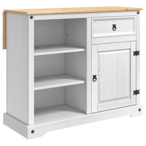 vidaXL K&uuml;chentrolley 2 pcs Wei&szlig; und Honigwachs 112 x 70 x 91,5 cm