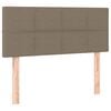 vidaXL Boxspringbett mit Matratze & LED Taupe 100x200 cm Stoff