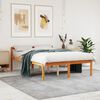 vidaXL Seniorenbett Wachsbraun 120x190 cm Massivholz Kiefer