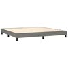 vidaXL Boxspringbett mit Matratze Dunkelgrau 200x200 cm Stoff