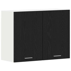 vidaXL H&auml;ngeschrank Lyon Schwarz Eichen-Optik 80 x 31 x 60 cm