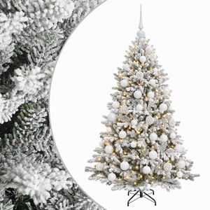 vidaXL K&uuml;nstlicher Weihnachtsbaum mit Kugel 150 cm 150 LEDs