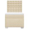 vidaXL Boxspringbett mit Matratze Creme 90x190 cm Stoff