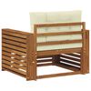 vidaXL Outdoor-Sofagarnitur Massives Akazienholz und Polyester Natur