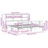 vidaXL Massivholzbett mit Regal ohne Matratze Weiß 180x200 cm Kiefer