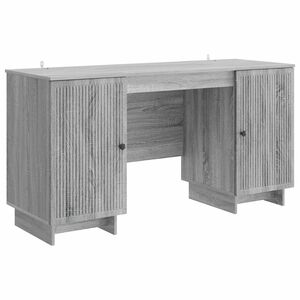 vidaXL Schreibtisch Grau Sonoma Holzwerkstoff 142,5 x 50 x 75 cm