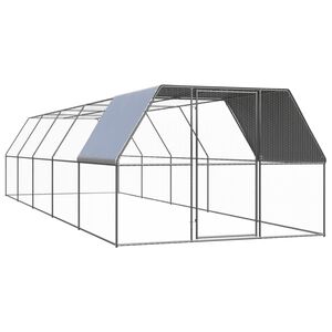 vidaXL Outdoor-H&uuml;hnerk&auml;fig 3x10x2 m Verzinkter Stahl