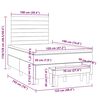 vidaXL Boxspringbett mit Matratze Hellgrau 120x190 cm Stoff