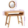 vidaXL Schminktisch mit Regal Braun 90 x 76 x 45 cm Massivholz Mango