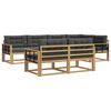 vidaXL Outdoor-Sofagarnitur 6 stk. Wei&szlig; und Anthrazit Polyester