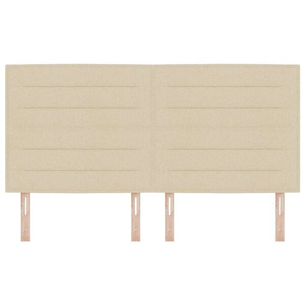 vidaXL Kopfteil mit Kopfteil Creme 180 cm Kunstleder