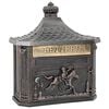 vidaXL Wandmontierter Briefkasten mit T&uuml;r Bronze 40,5 x 16 x 45 cm