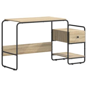 vidaXL Schreibtisch mit Stauraum Sonoma-Eiche 131,5 x 50 x 75,5 cm