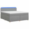 vidaXL Boxspringbett mit Matratze Hellgrau 160 x 200 cm Stoff