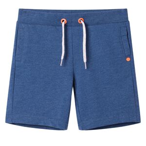vidaXL Kindershorts mit Kordelzug Dunkelblau Melange 116