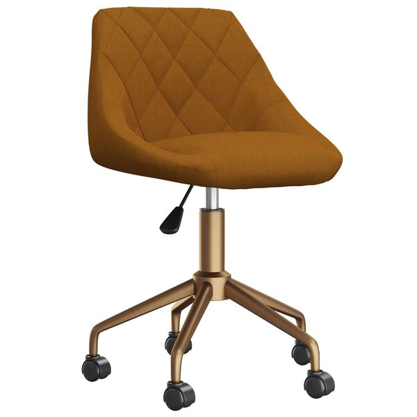 vidaXL Esszimmerst&uuml;hle 2 Stk. Drehbar Braun Samt