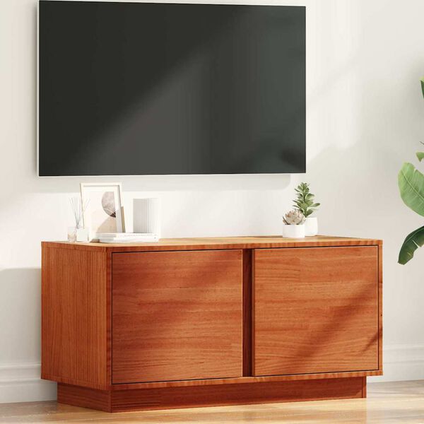 vidaXL TV-Schr&auml;nk Wachsbraun 80 x 35 x 40,5 cm Massives Kiefernholz