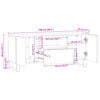 vidaXL TV-Schrank Braun 100x34x46 cm Massivholz Mango