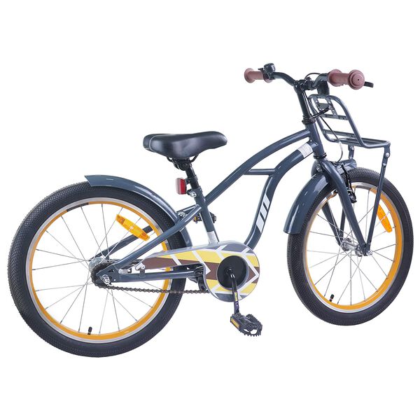 vidaXL Kinderfahrrad 18 Zoll f&uuml;r 5-7 Jahre alt Dunkelgrau