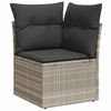 vidaXL Sofa Set mit Kissen 8 pcs Hellgrau Poly Rattan