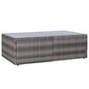 vidaXL 8-tlg. Garten-Lounge-Set mit Auflagen Poly Rattan Grau