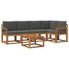 vidaXL Outdoor-Sofagarnitur 6 stk. Natur und Anthrazit