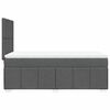 vidaXL Boxspringbett mit Matratze Dunkelgrau 80x200 cm Stoff