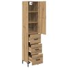 vidaXL Highboard Artisan-Eiche 69,5 x 34 x 180 cm Holzwerkstoff