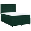 vidaXL Boxspringbett mit Matratze Dunkelgr&uuml;n 160x200 cm Samt