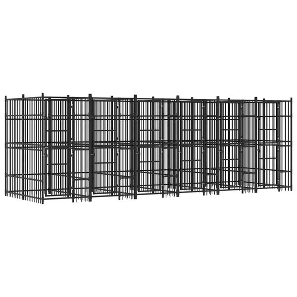 vidaXL Outdoor-Hundezwinger Stahl 11,06 m&sup2;
