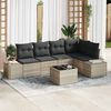 vidaXL Gartensofa-set 6 pcs Hellgrau Poly-Rattan