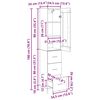 vidaXL Highboard Altholz 34,5 x 34 x 180 cm Holzwerkstoff