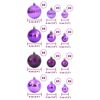 vidaXL Weihnachtskugeln 100 Stk. Lila Ø3/4/6 cm
