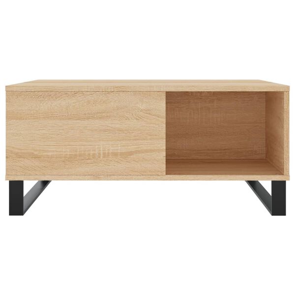 vidaXL Couchtisch Sonoma-Eiche 80x80x36,5 cm Holzwerkstoff