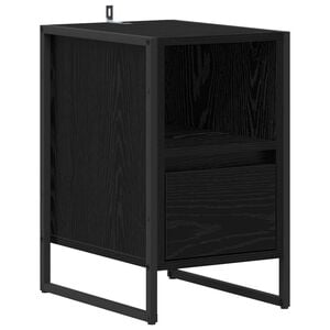 vidaXL Nachttisch Schwarz Eichen-Optik 39,5 x 30 x 50 cm Holzwerkstoff