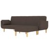 vidaXL Schlafsofa 2-Sitzer mit Hocker & Zwei Kissen Taupe Stoff