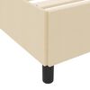 vidaXL Boxspringbett mit Matratze Creme 200 x 200 cm Stoff