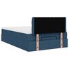 vidaXL Ottoman-Bett mit Matratze Blau 120x200 cm Stoff