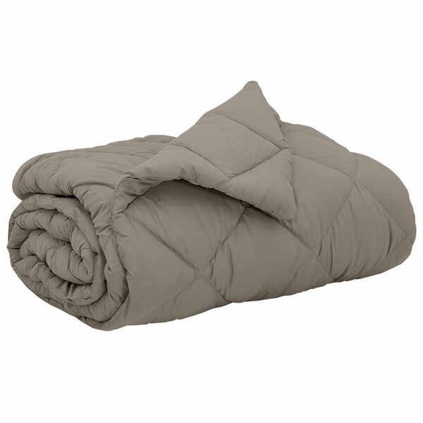 vidaXL Ganzjahresbettdecke Hellgrau 200 x 200 cm Mikrofaser