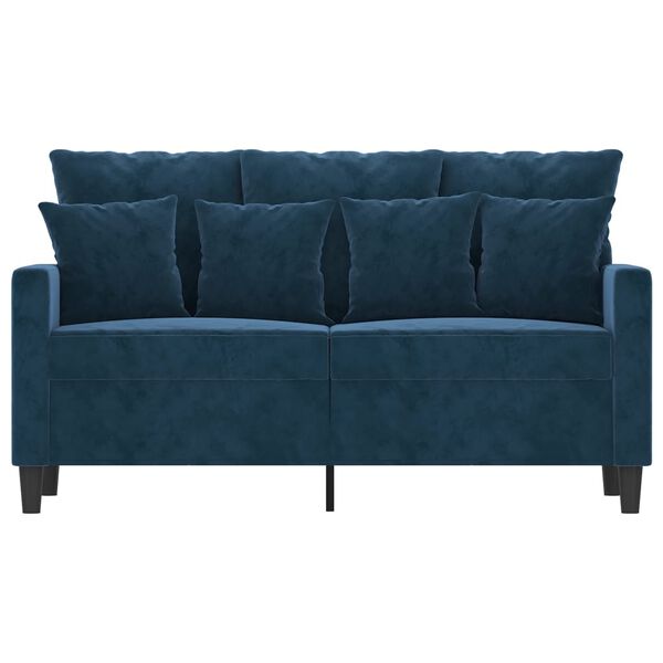 vidaXL 2-Sitzer-Sofa Blau 120 cm Samt