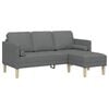 vidaXL Sofa Set 2 pcs Dunkelgrau 173 x 131 x 67 cm Stoff