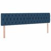 vidaXL Bett mit Stauraum und LED mit Matratze Blau 200 x 200 cm Stoff