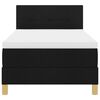vidaXL Boxspringbett mit Matratze Schwarz 100 x 200 cm Stoff