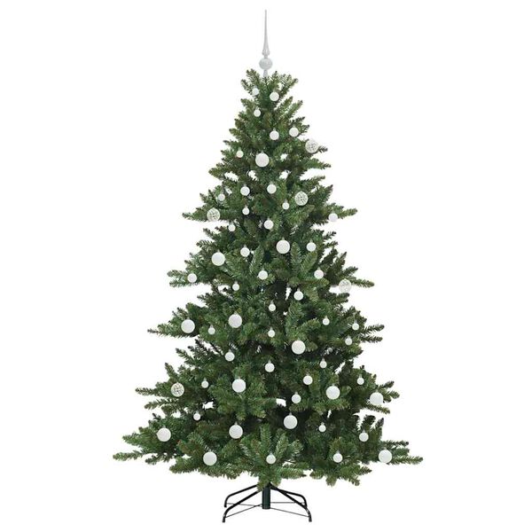 vidaXL K&uuml;nstlicher klappbarer Weihnachtsbaum Gr&uuml;n 180 cm PVC und Stahl